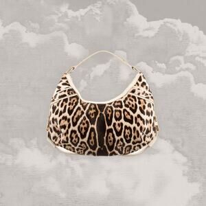 YVES SAINT LAURENT Tom Ford Mombasa Medium Leopard Pony bag Y2K Rive Gauche